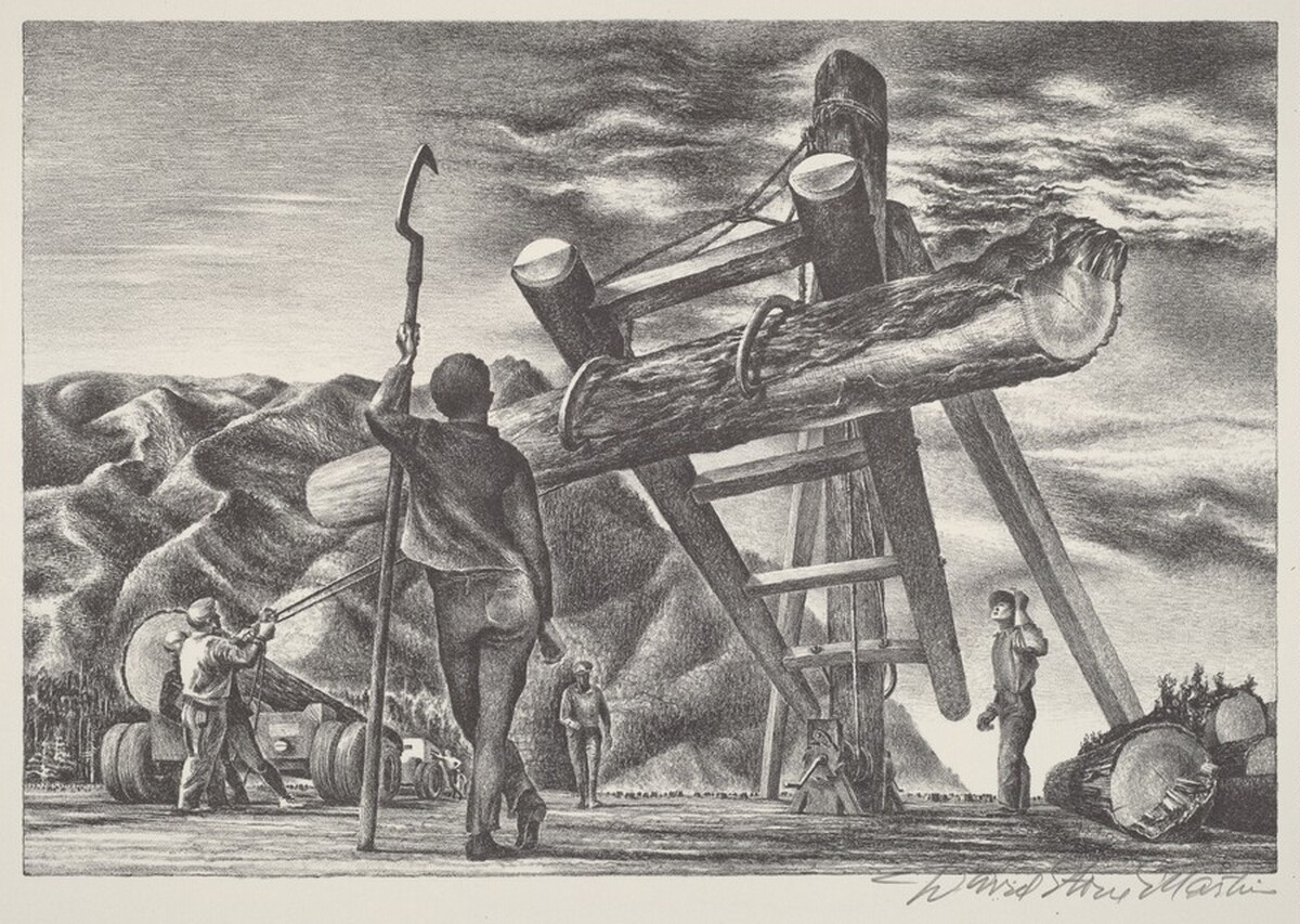 Highland Logging by David Stone Martin