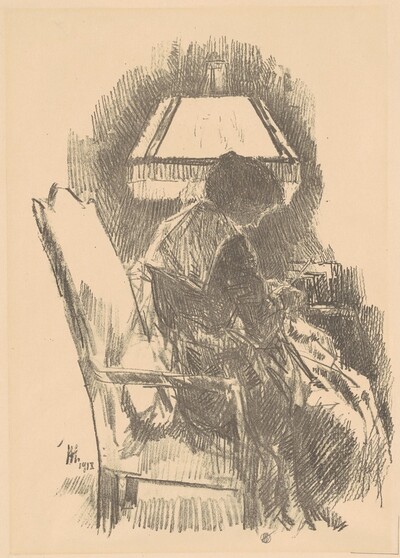 Mrs. Hassam Knitting (large)