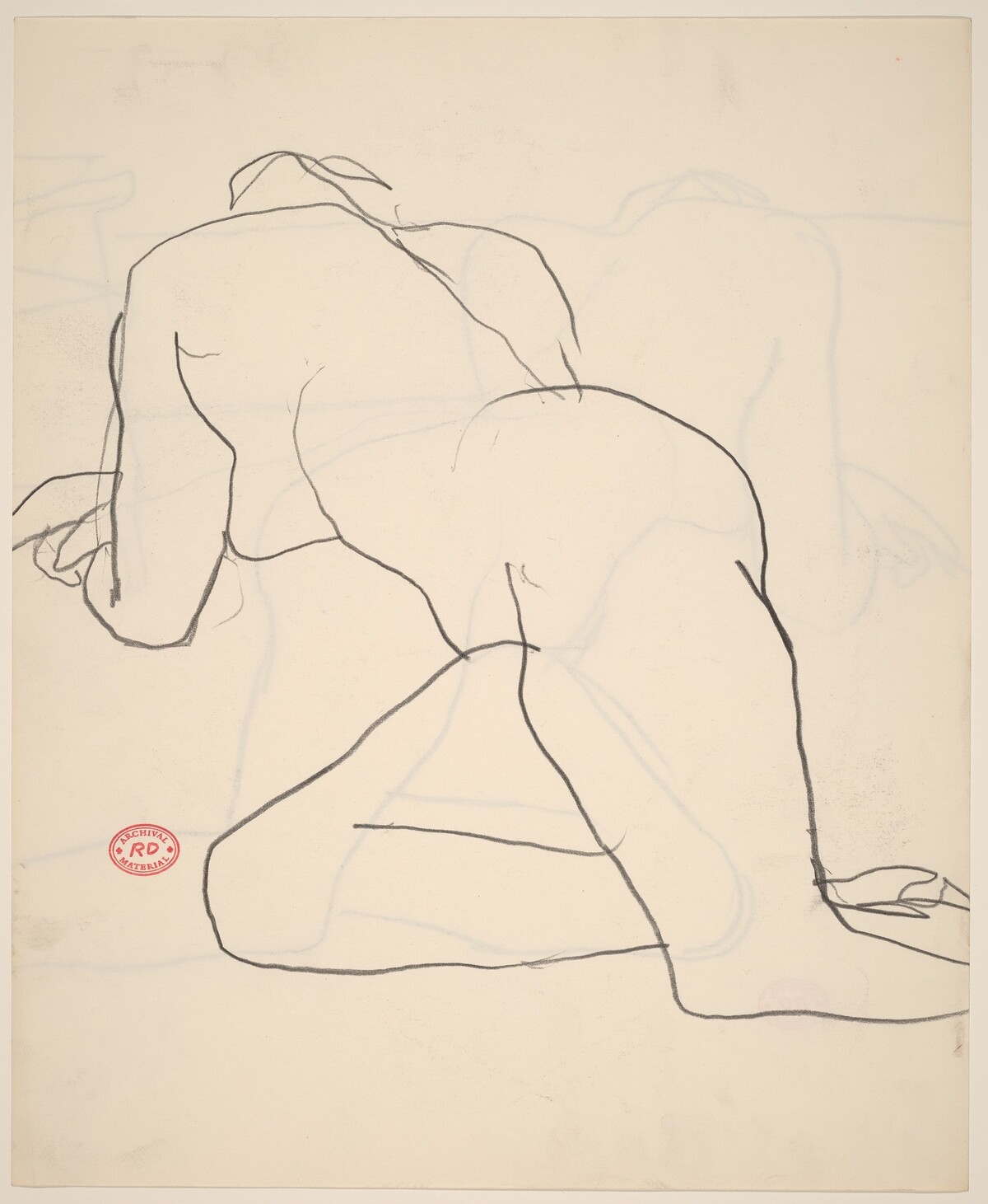 Untitled [nude reclining in studio] by Richard Diebenkorn