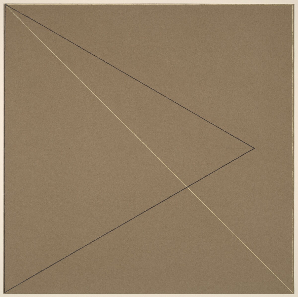 Two Triangles within a Square #3 by Robert Mangold