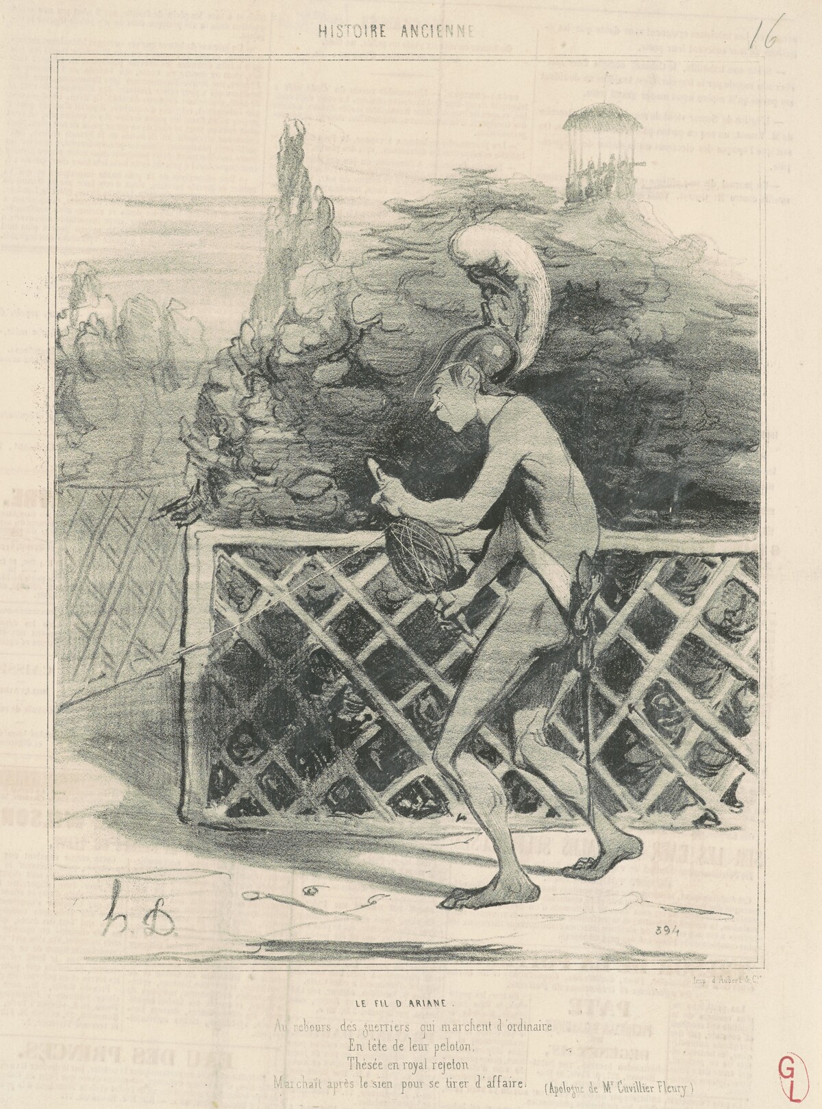 Le fil d'Ariane by Honoré Daumier