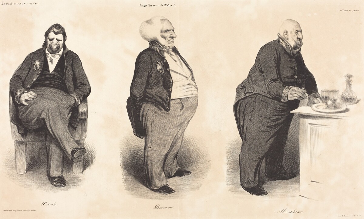 Comte Portalis - Duc de Bassano - Comte de Montlosier by Honoré Daumier
