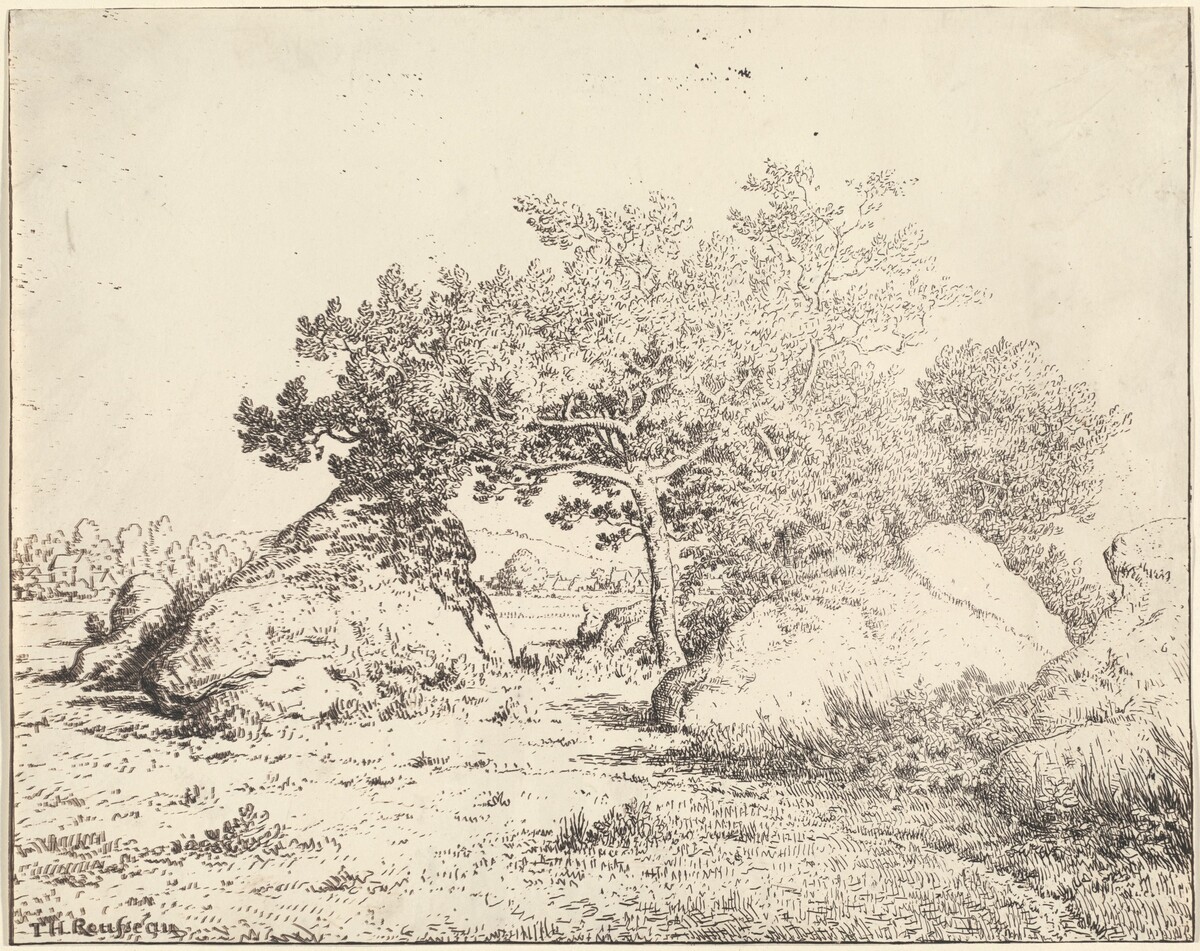 Le Cerisier de la Plante a Biau by Théodore Rousseau