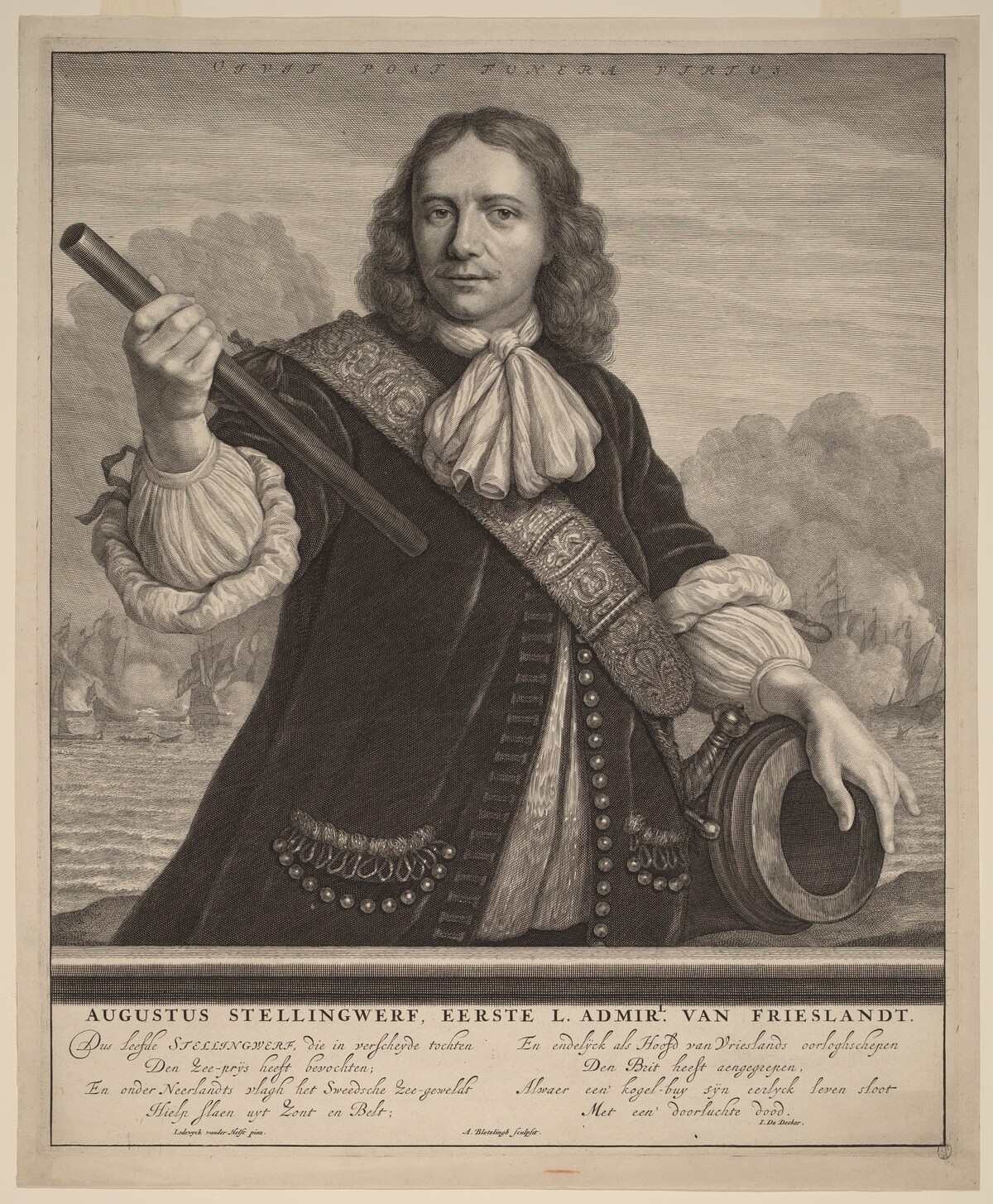 Augustus Stellingwerf, First Lord Admiral of Friesland by Abraham Blooteling after Lodewyk van der Helst