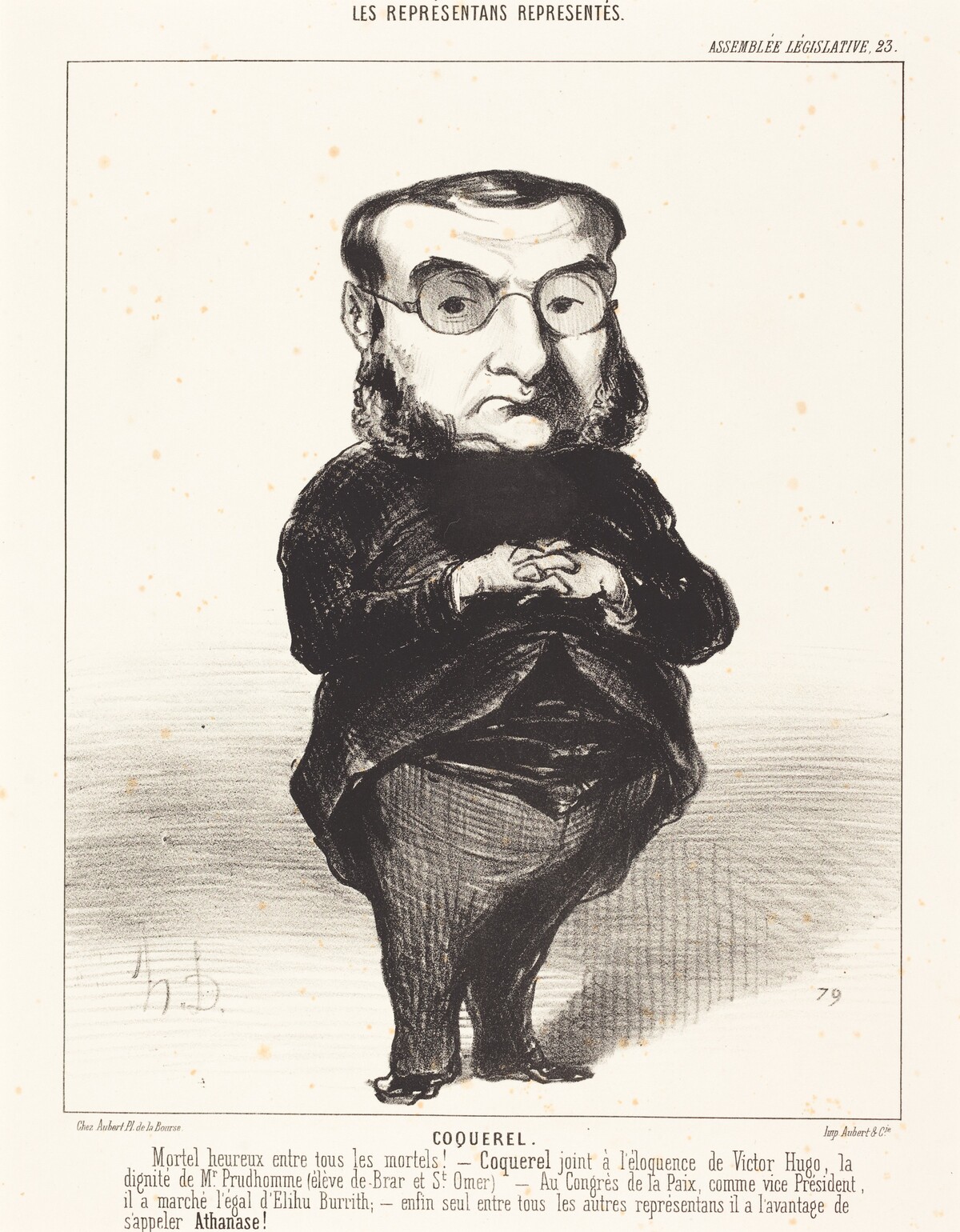 Ath. L. Charles Coquerel by Honoré Daumier