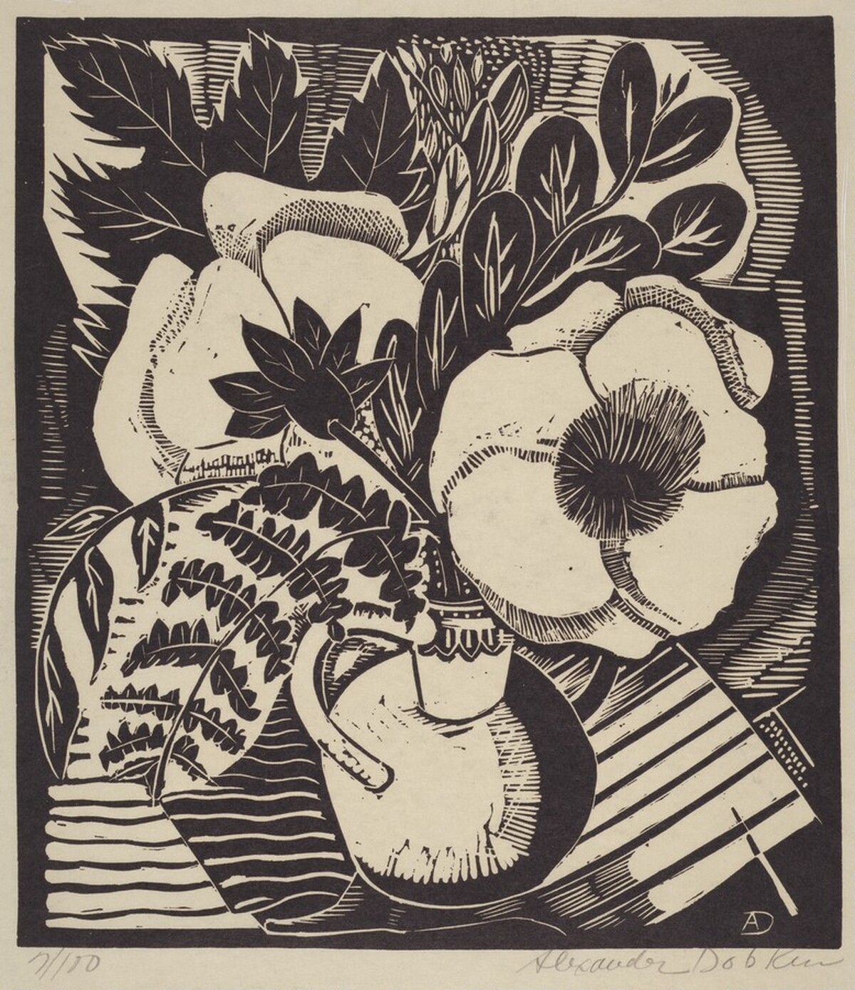 Untitled (Jug with Flowers and Leaves) by Alexander Dobkin