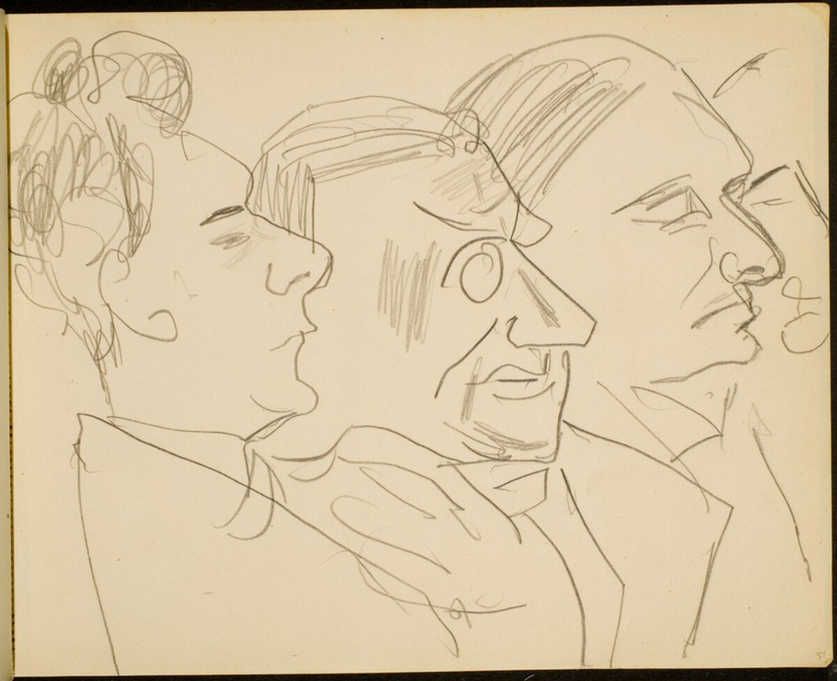 Zuschauer (Male Spectators) [p. 51] by Max Beckmann