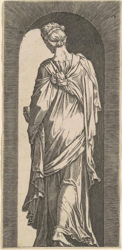 Sibyl Seen from the Back, Looking Downward to the Left