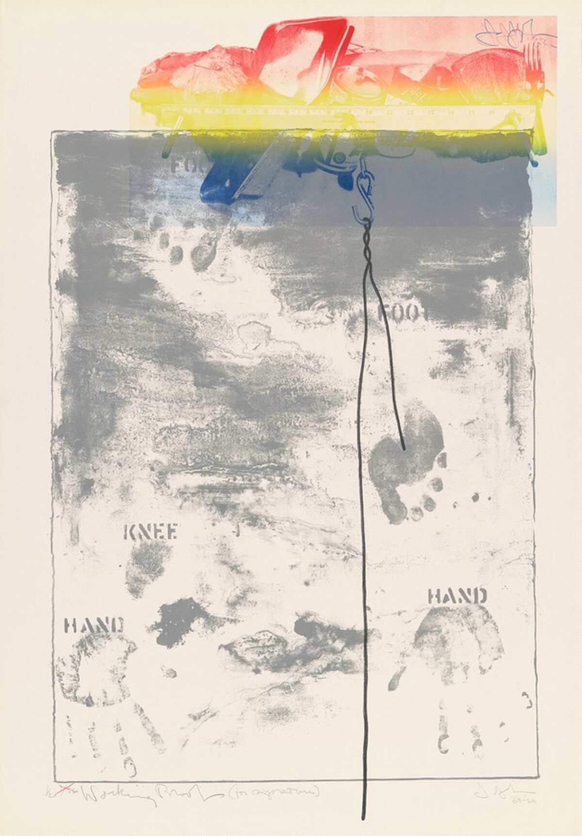 Pinion [working proof] by Jasper Johns