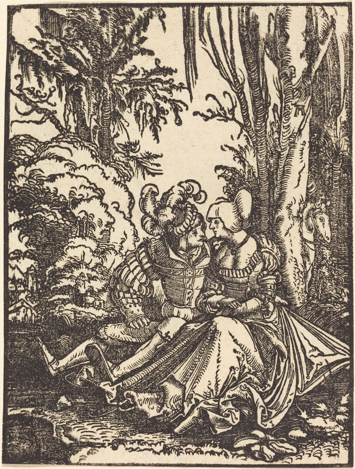 Pair of Lovers in a Landscape by Albrecht Altdorfer