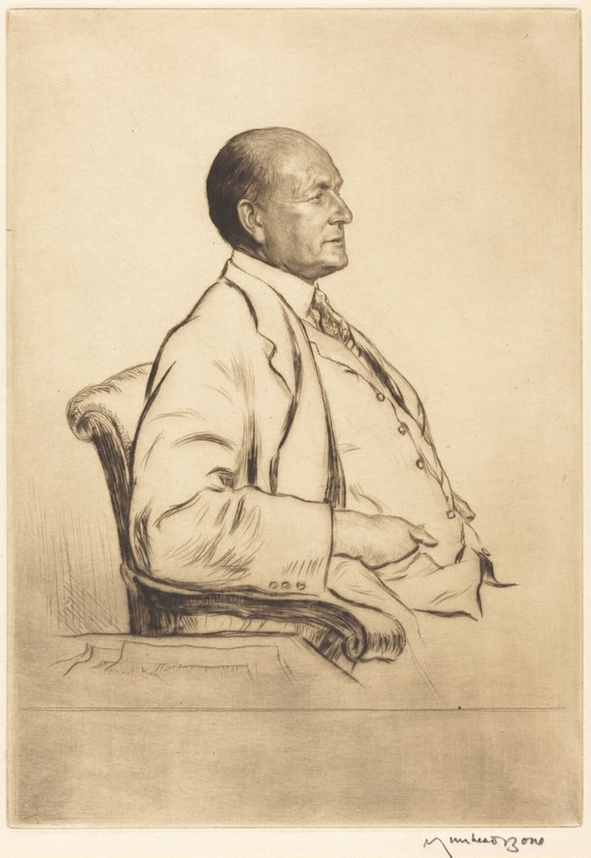 Leonard Gow by Sir Muirhead Bone