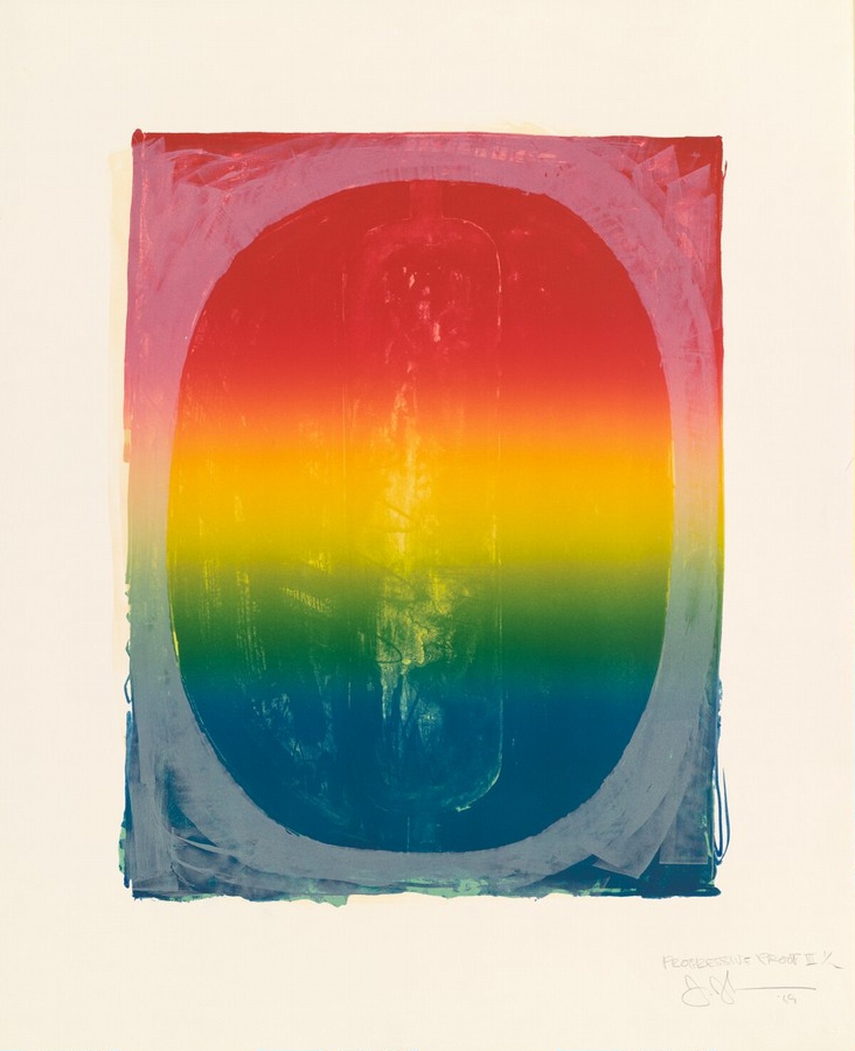 Figure 0 [progressive proof 3] by Jasper Johns
