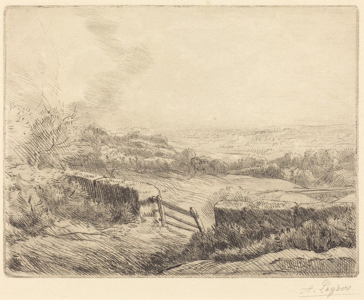The Gate (L'entree du champ) by Alphonse Legros