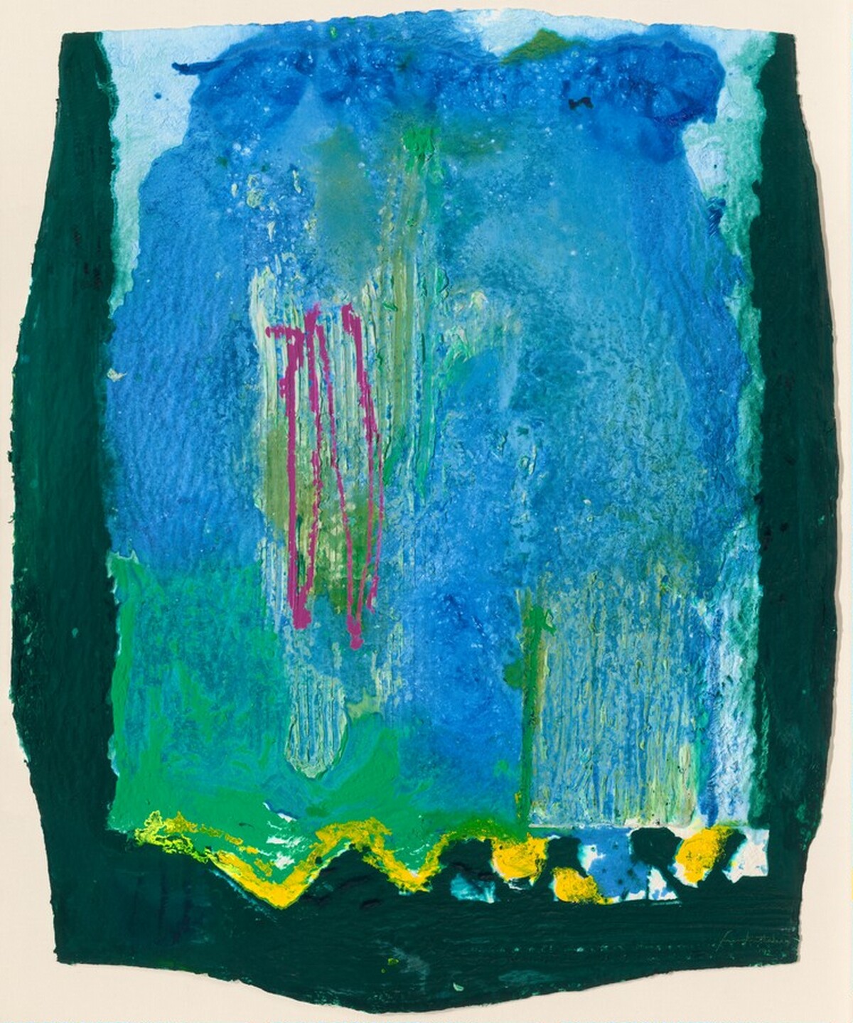 Freefall [working proof 1] by Helen Frankenthaler