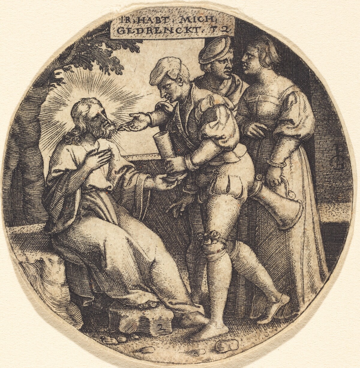 To Give Drink to the Thirsty by Georg Pencz