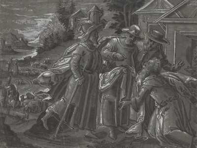 Abraham Entertaining the Angels [verso]