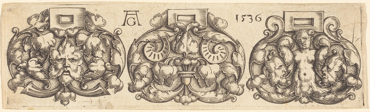 Three Buckles of Girdles Side by Side by Heinrich Aldegrever