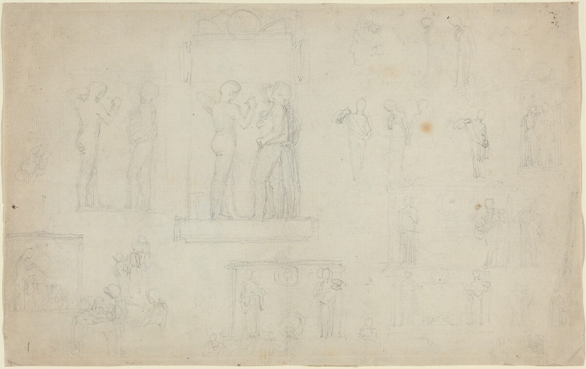 Sheet of Sketches [recto and verso] by John Flaxman