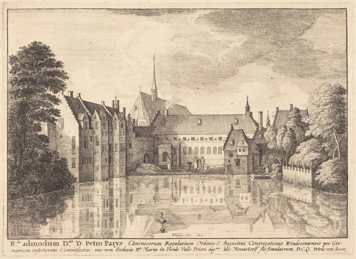Groenendael Abbey by Wenceslaus Hollar