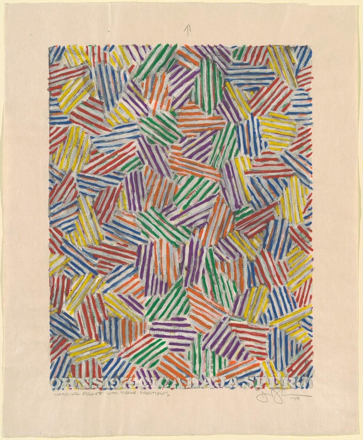 Cicada [working proof] by Jasper Johns