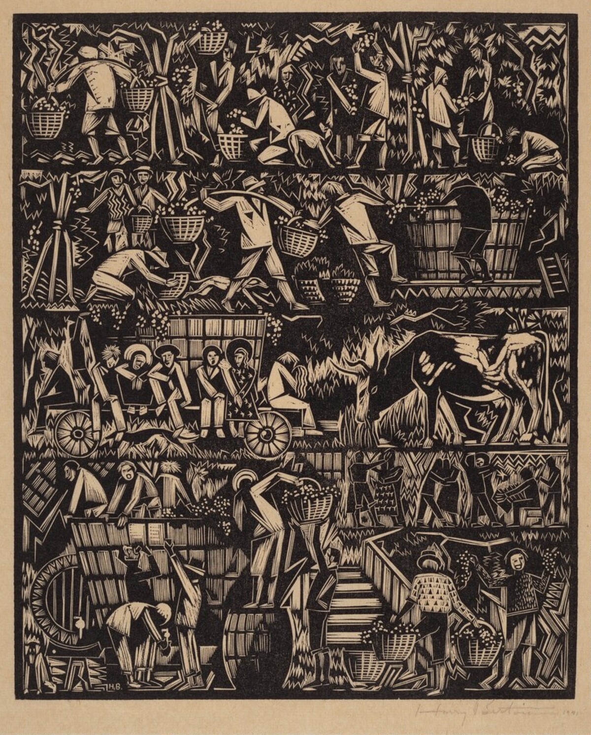 Grape Harvesters by Harry Bertoia