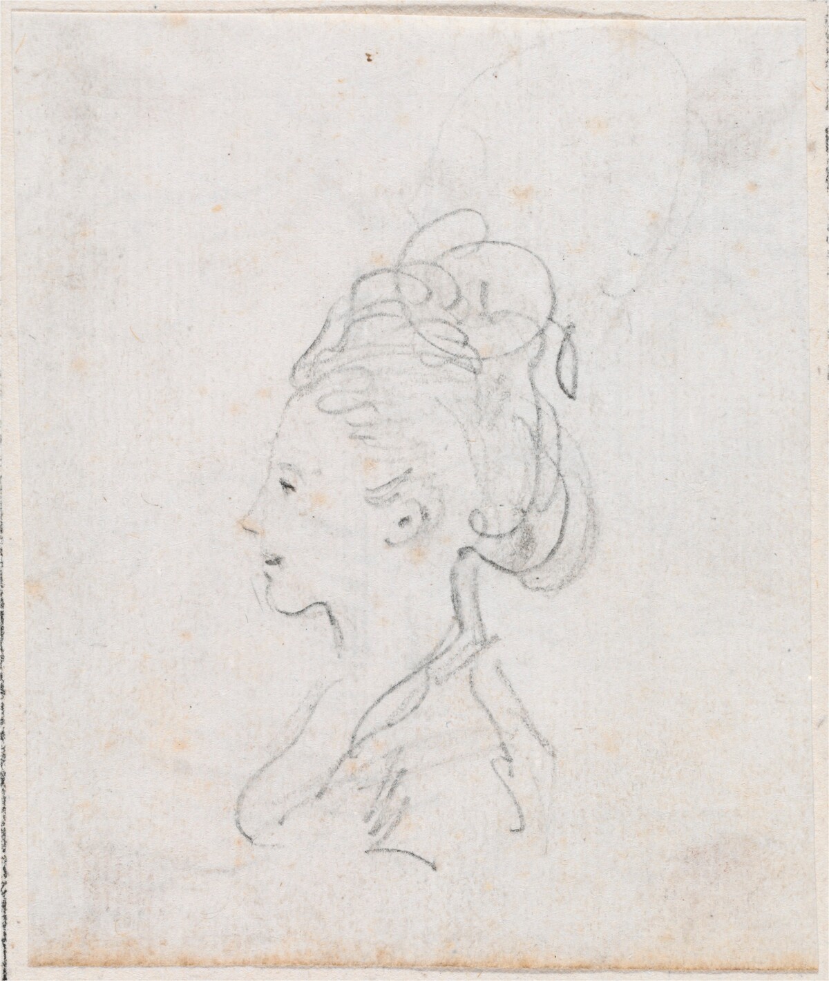 Young Woman's Head in Profile by Hubert Robert