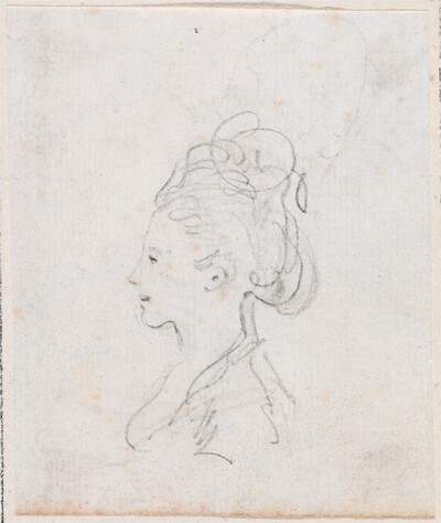 Young Woman's Head in Profile