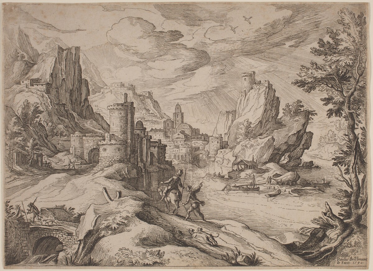 River Landscape with Travelers by Paul Bril