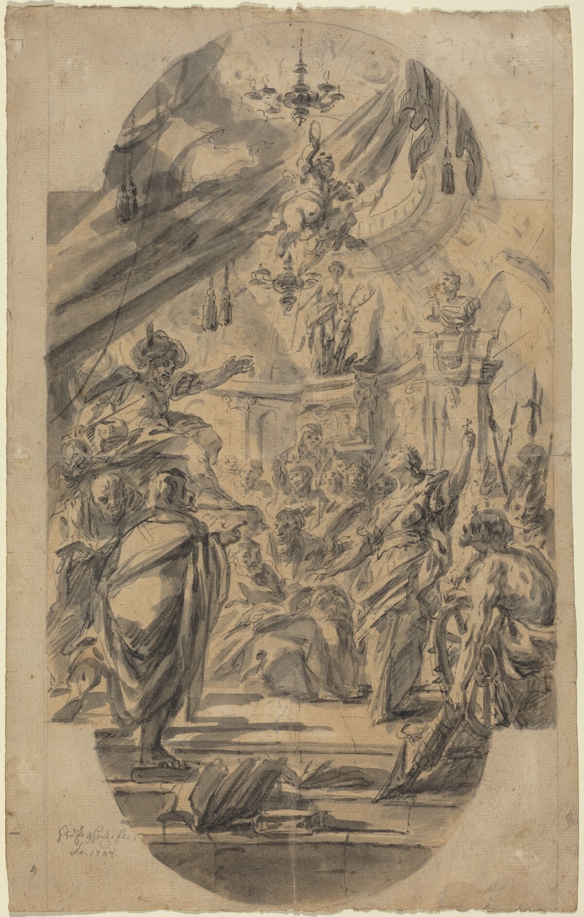 The Disputation of Saint Catherine of Alexandria by Georg Wilhelm Neunhertz