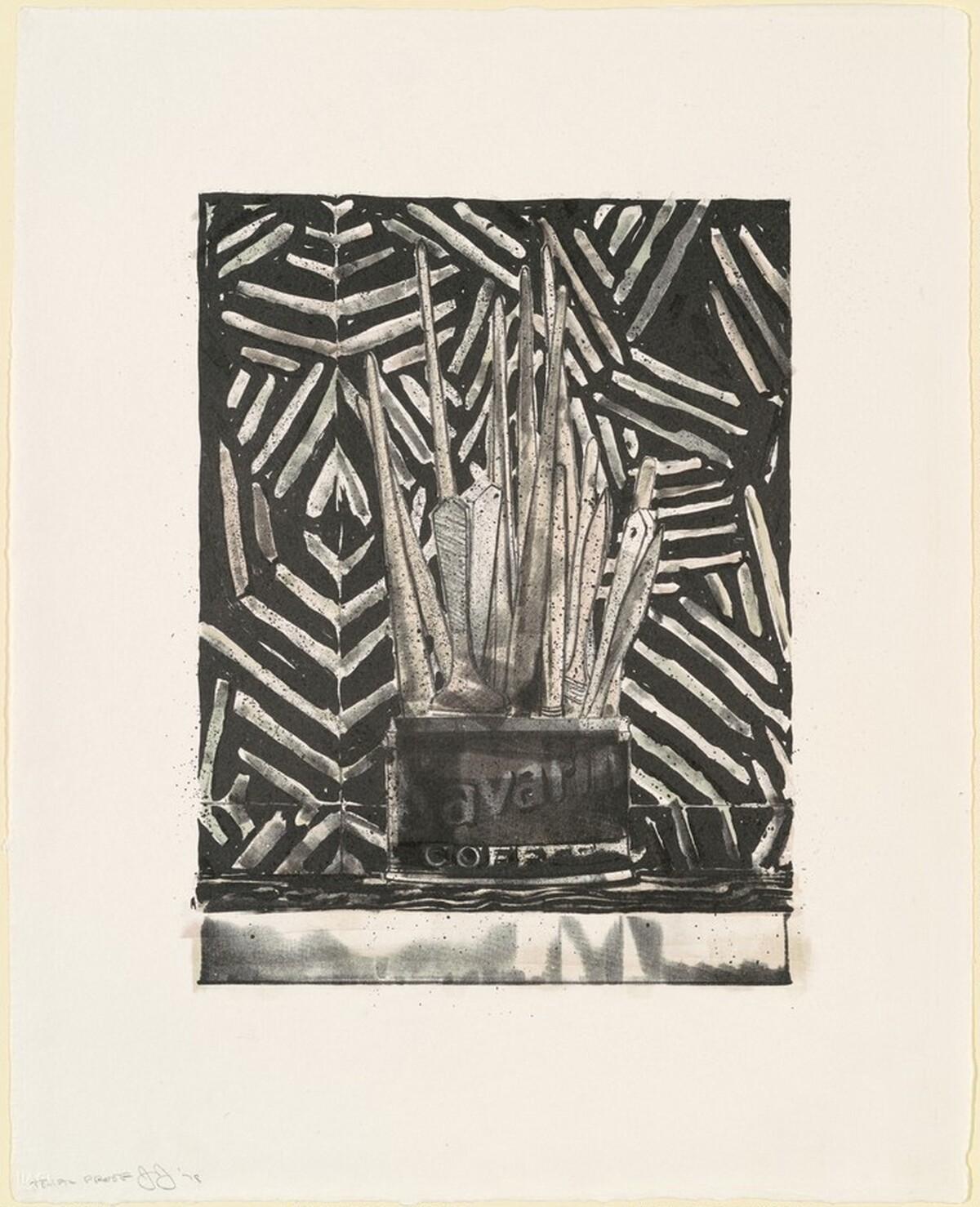 Savarin 5 (Corpse and Mirror) [trial proof] by Jasper Johns