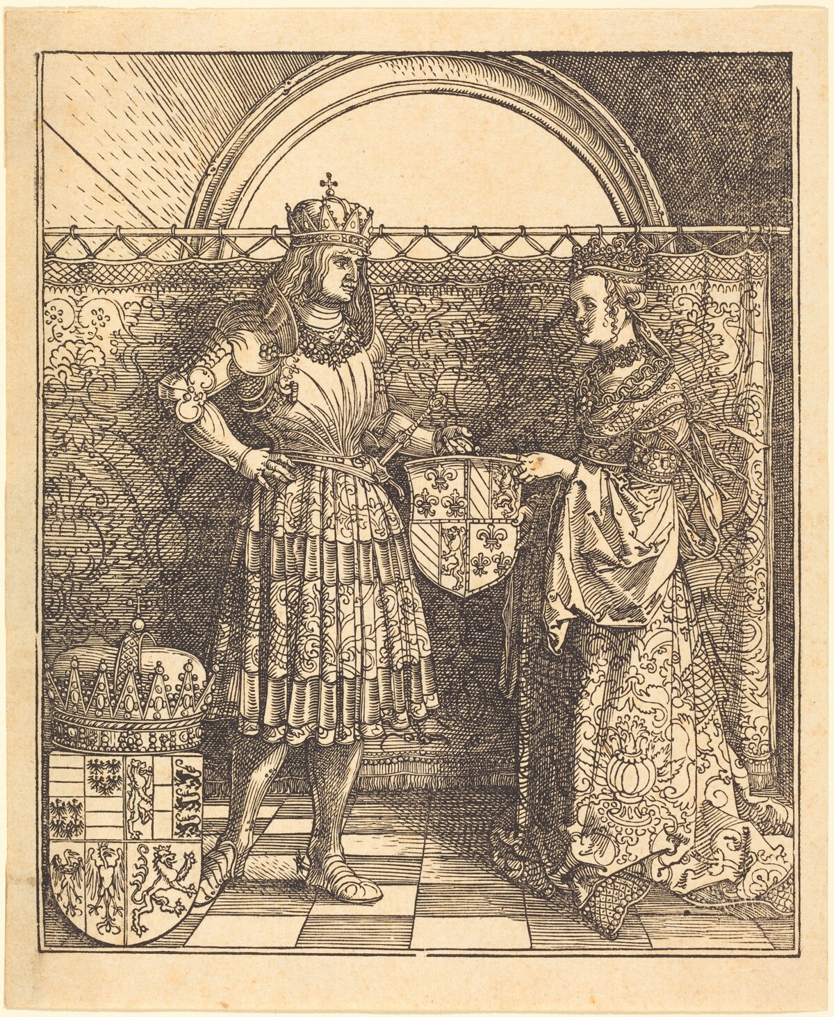 The Betrothal of Maximilian with Mary of Burgundy by Albrecht Dürer