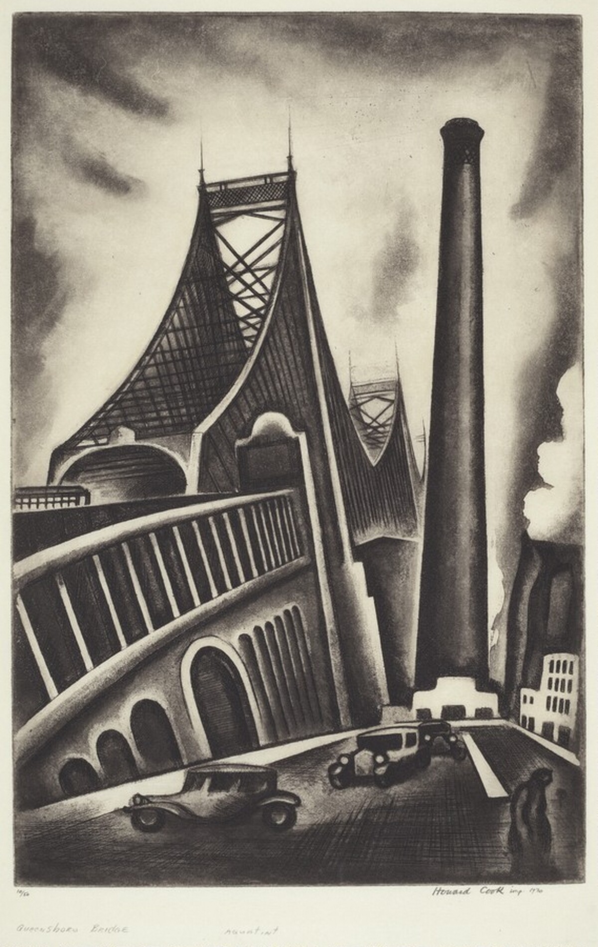 Queensboro Bridge by Howard Cook