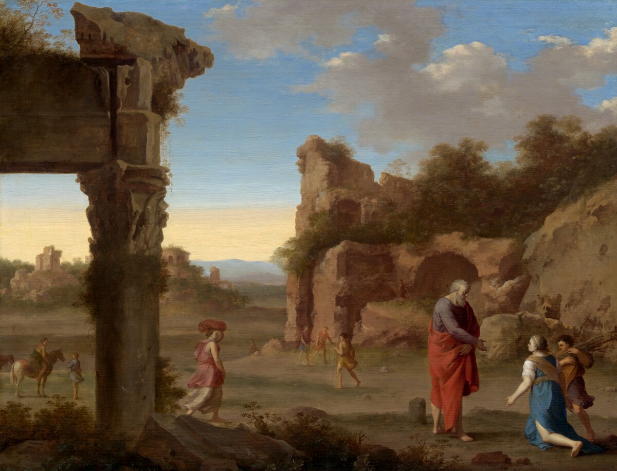 The Prophet Elijah and the Widow of Zarephath by Cornelis van Poelenburch