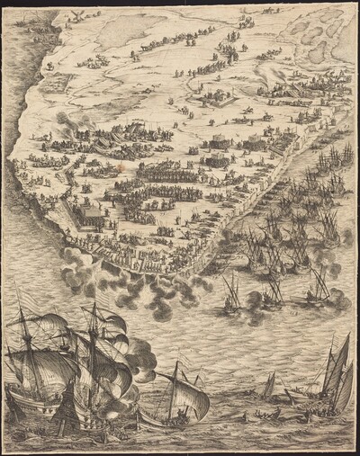The Siege of La Rochelle [plate 10 of 16; set comprises 1952.8.97-112]