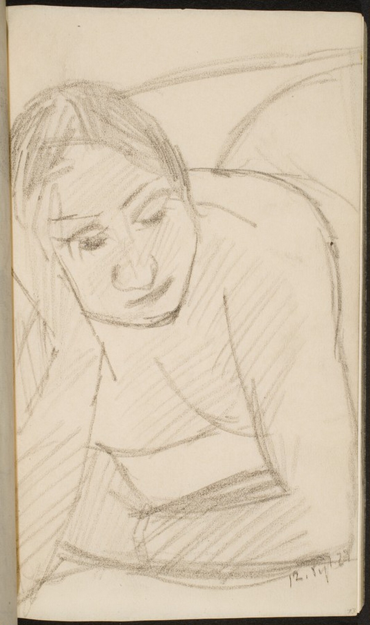 Frau mit aufgestütztem Kopf (Woman with Head Rested on Hand) [p. 73] by Max Beckmann