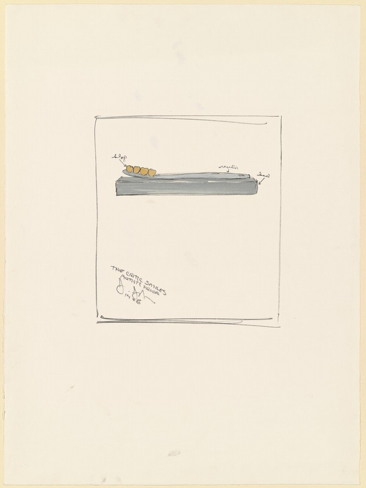 The Critic Smiles [artist's proof] by Jasper Johns