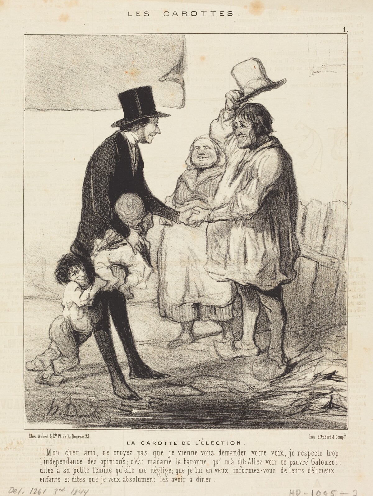 La Carotte de l'élection by Honoré Daumier