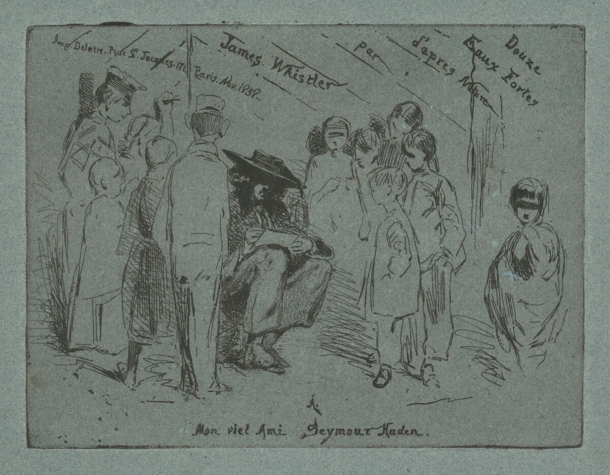 Title Page for "Douze Eaux Fortes d'après Nature" by James McNeill Whistler