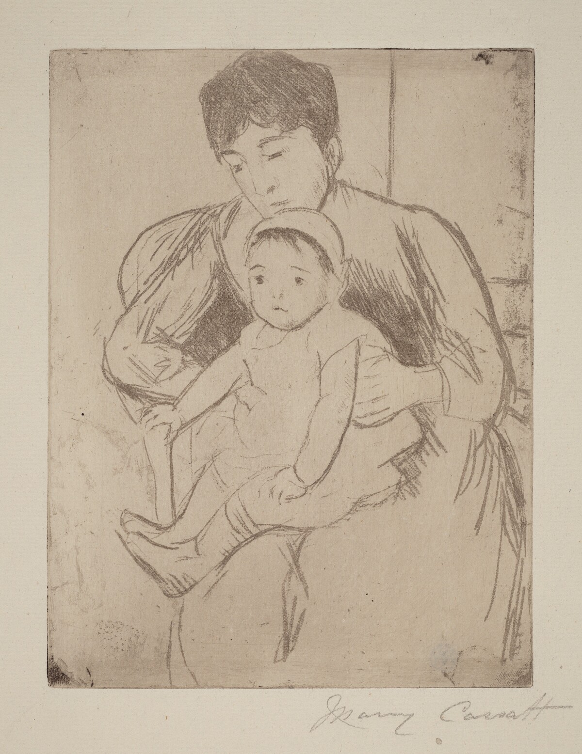 Preparing Bill for an Outing by Mary Cassatt