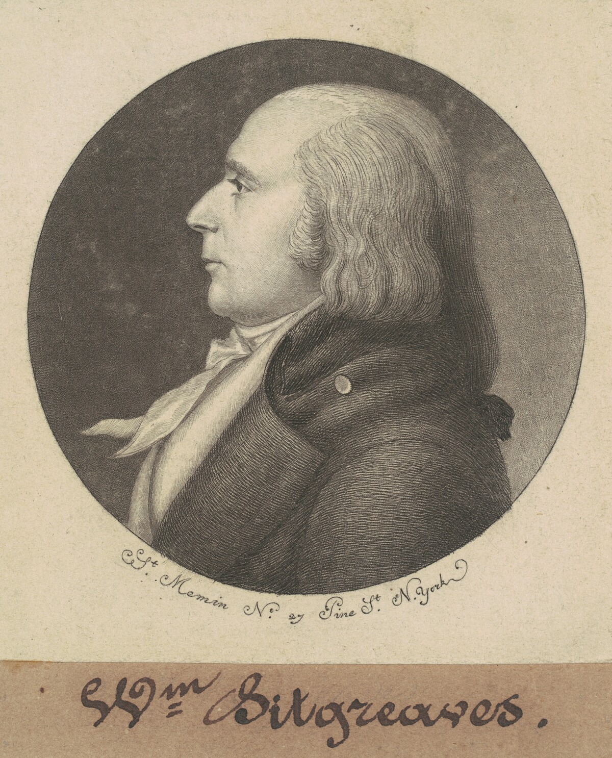 John Sitgreaves by Charles B. J. Févret de Saint-Mémin
