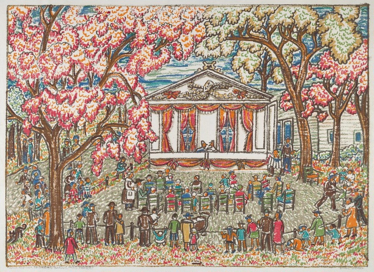 Punch and Judy, Tuilleries Garden Paris, France by Ethel Spears