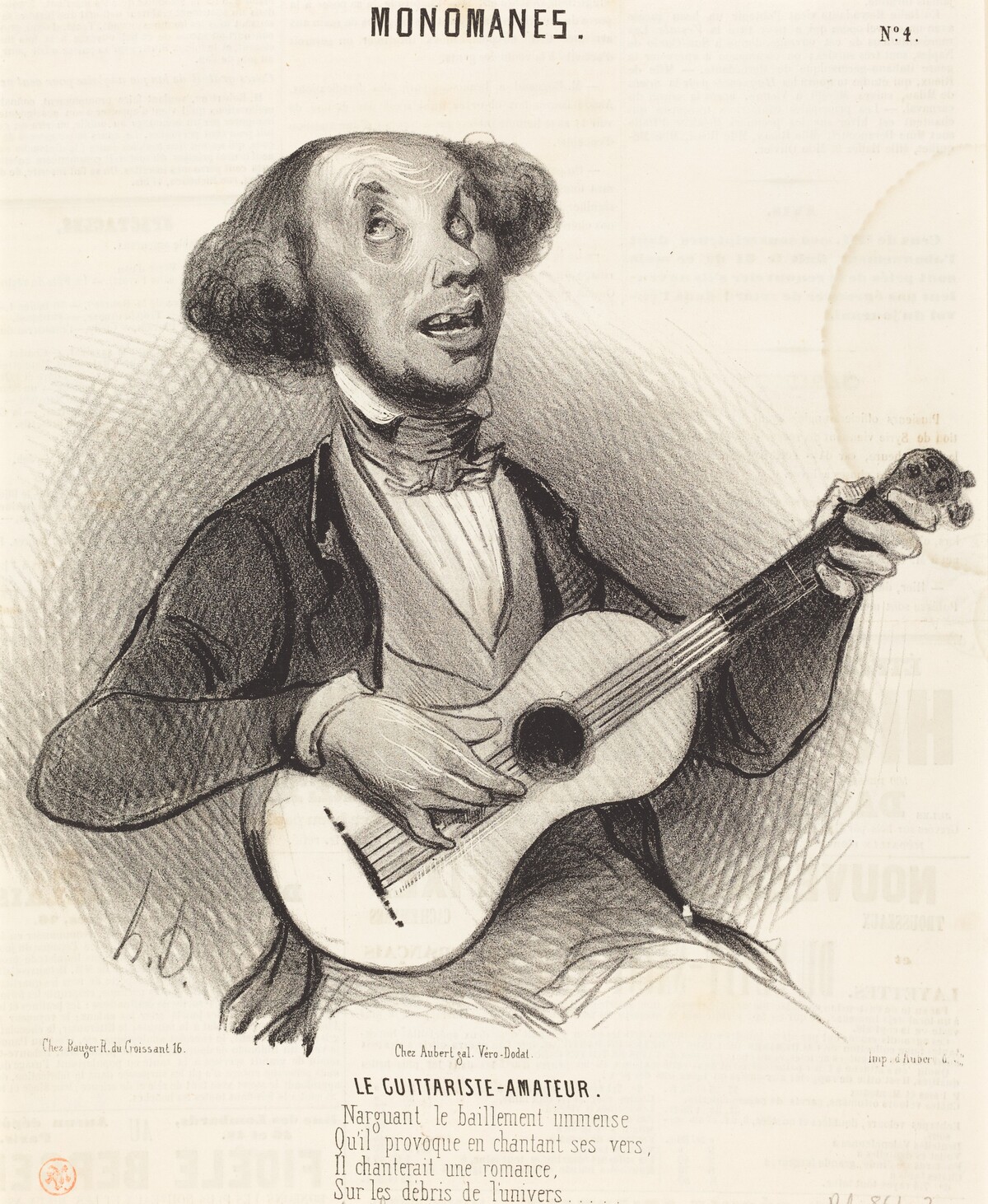 Le Guitariste-Amateur by Honoré Daumier
