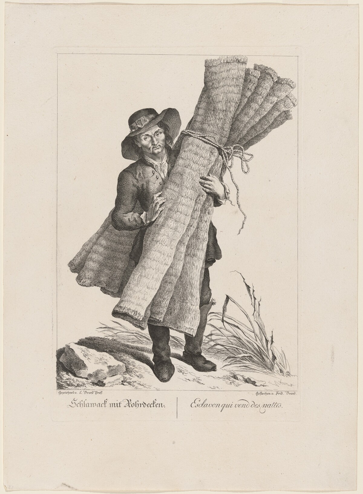Schlawack mit Fohrdecken (Slavic Mat Seller) by Friedrich August Brand, after Johann Christian Brand