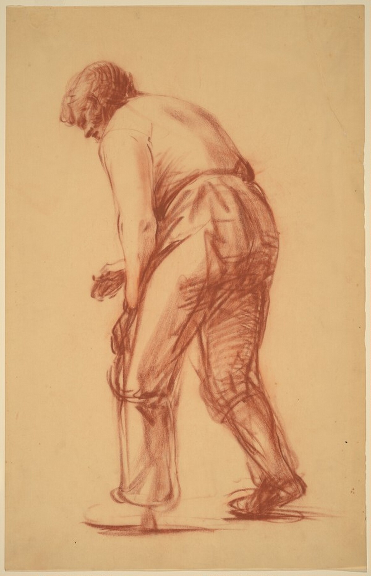 Male Figure, Bending Forward by Thomas La Farge