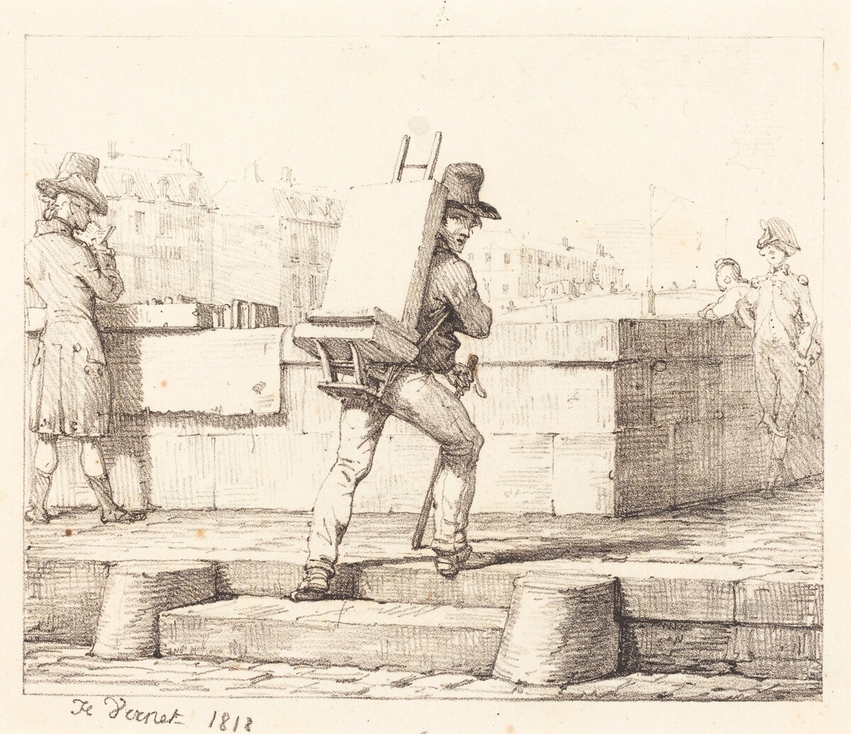 Frontispiece for the portfolio "Croquis Lithographiques par H. Vernet" by Horace Vernet