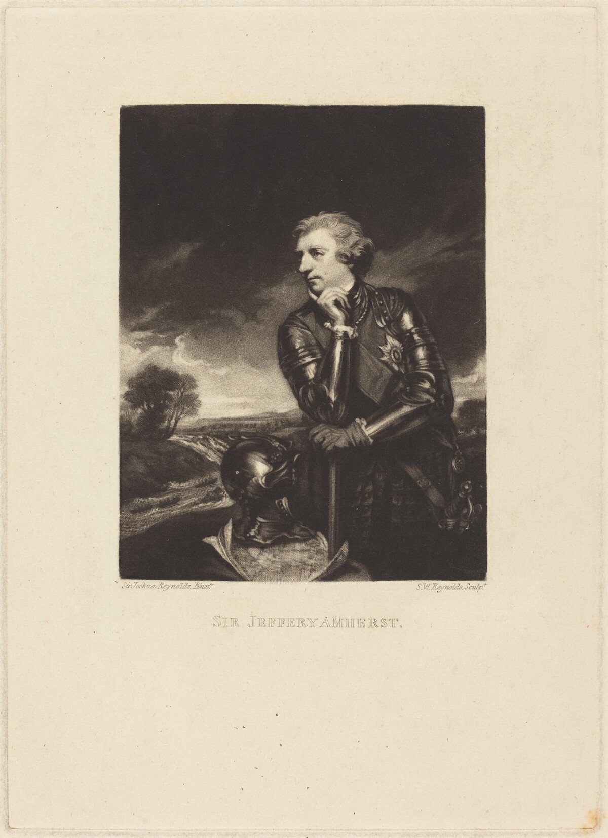 Sir Jeffery Amherst by Samuel William Reynolds I after Sir Joshua Reynolds