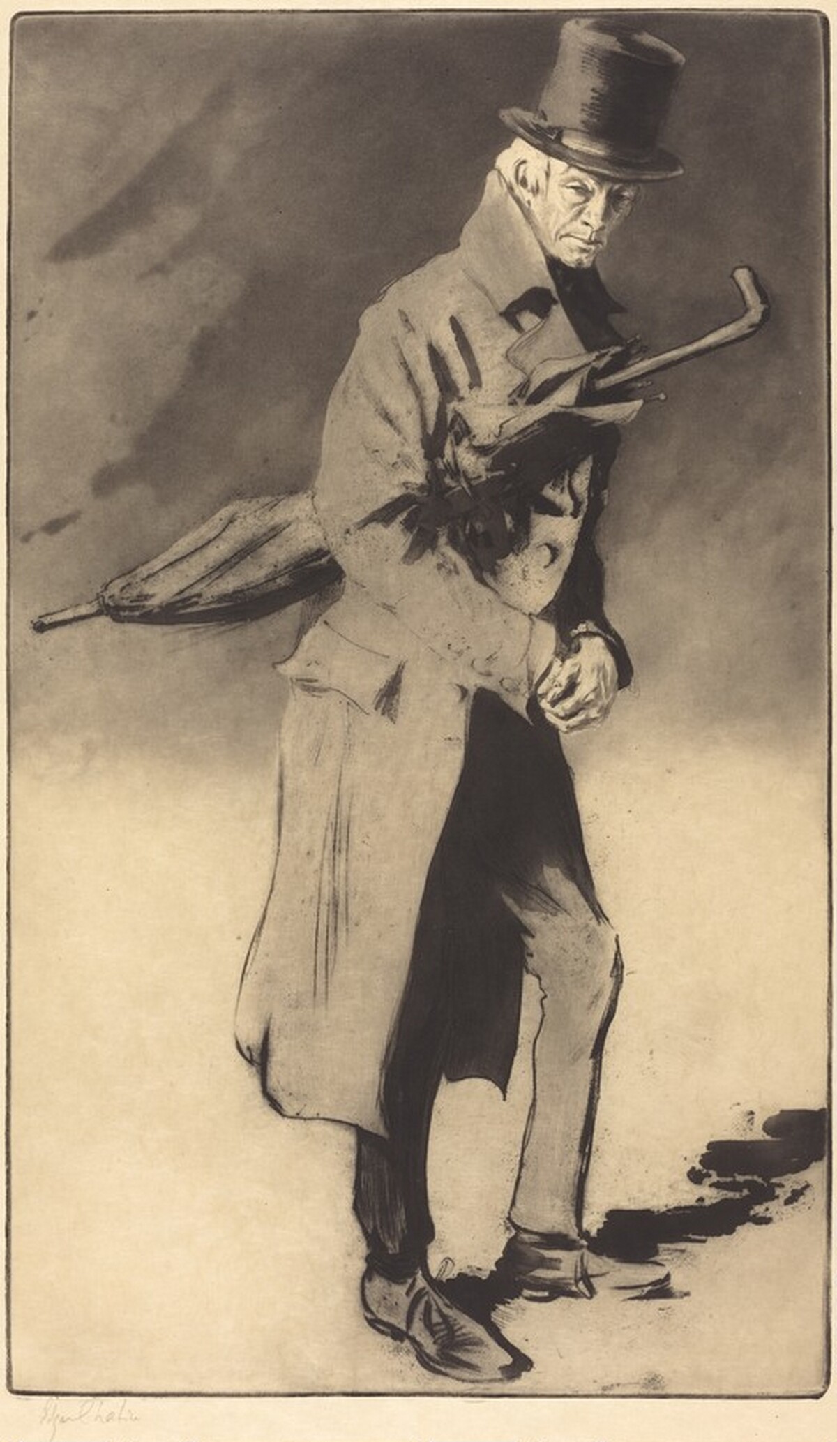 Lerand in the Role of Rodin in "The Wandering Jew" by Edgar Chahine