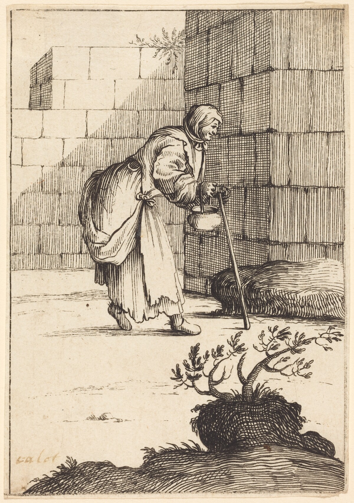 Beggar Woman by after Jacques Callot