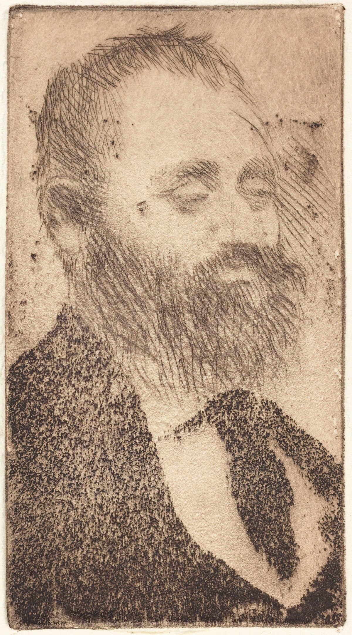 Alphonse Hirsch by Edgar Degas (artist); Jean-François Liegme (printer)