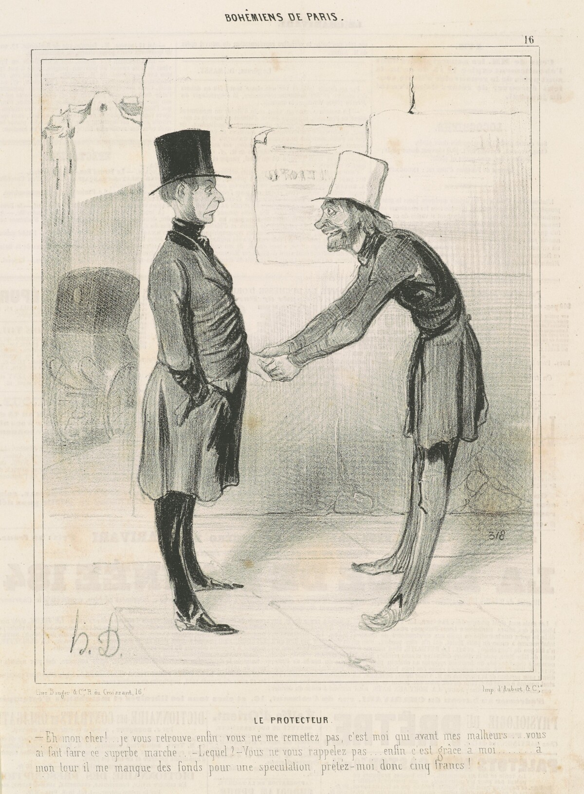 Le Protecteur by Honoré Daumier